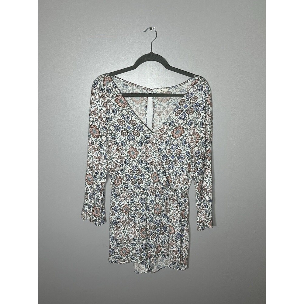 Aeropostale Womens Hipster Floral Romper Flowing Jumpsuit Sz Medium